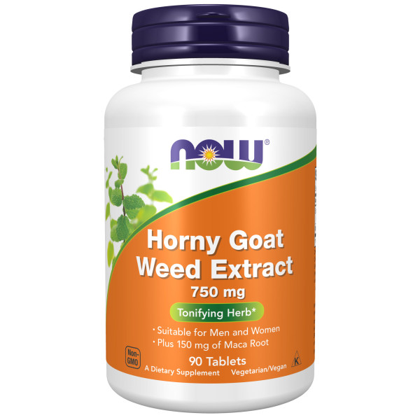 NOW Horny Goat Weed 750 mg 90 tablets