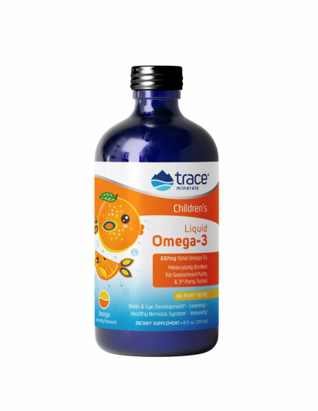 Trace Minerals Омега-3 для детей со вкусом апельсина 237 мл