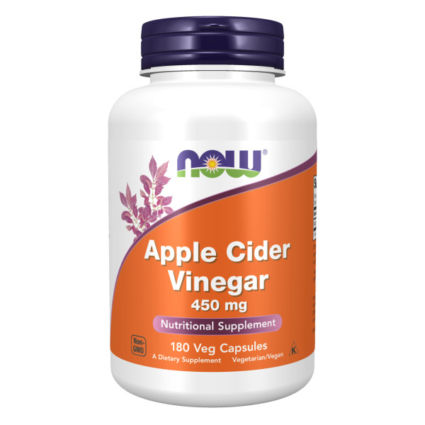 NOW Apple Cider Vinegar 450 mg 180 veg capsules