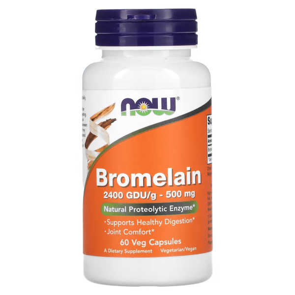 NOW Bromelain 500 mg 60 veg capsules