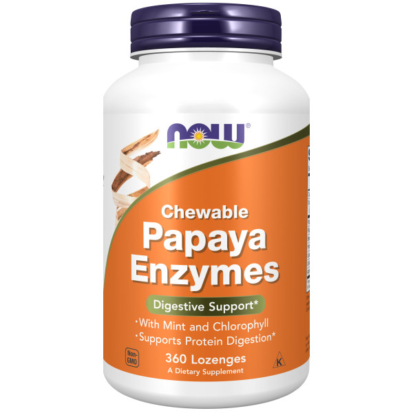 NOW Papaya Enzymes 360 lozenges Срок 24.07.2026