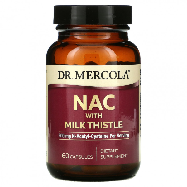Dr. Mercola NAC with Milk Thistle 500 mg 60 capsules