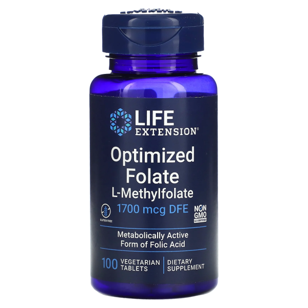 Life Extension Optimized Folate 1700 mcg DFE 100 tablets
