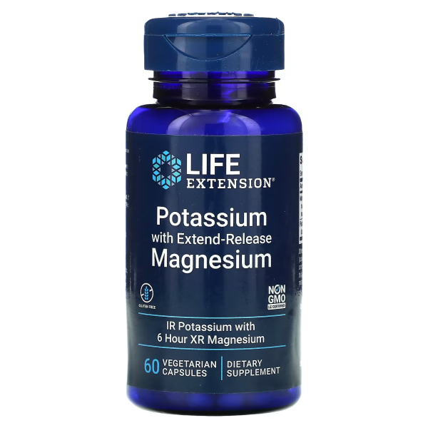 Life Extension Potassium with Extend-Release Magnesium 60 veg capsules