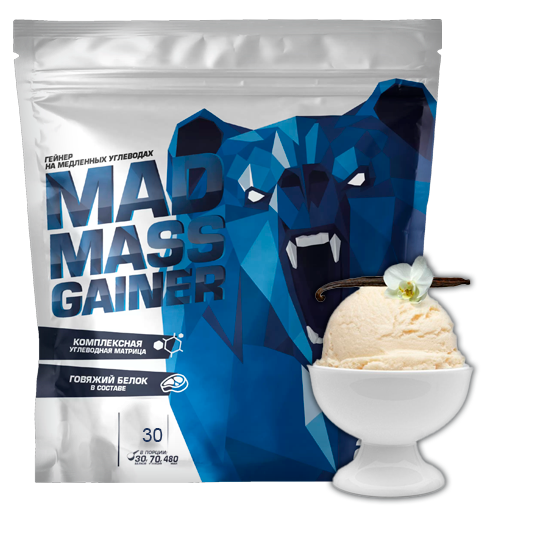 Siberian NutroGunz MadMassGainer 3600 grams (Ванильный пломбир)