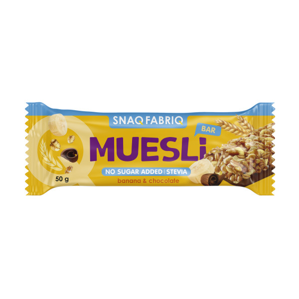 Snaq Fabriq Muesli с молочным шоколадом 50 grams (Банан)