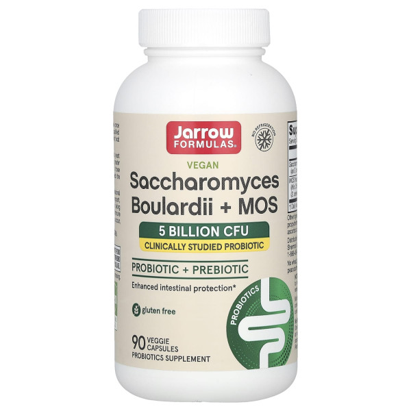 Jarrow Formulas Saccharomyces Boulardii Plus MOS 5 billion 90 vegcaps