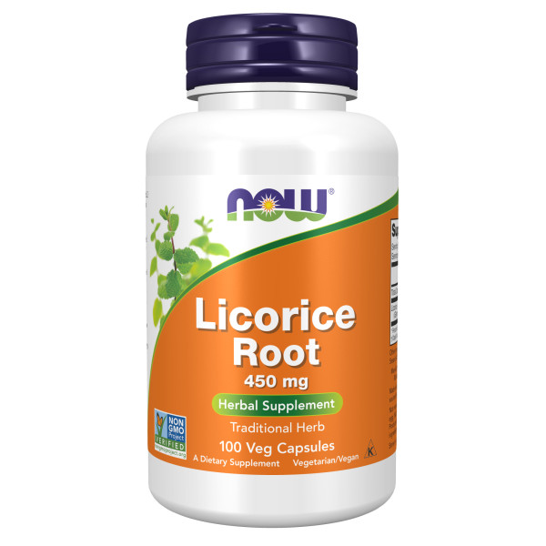 NOW Licorice root 450 mg 100 veg capsules