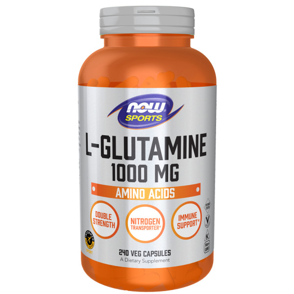 NOW L-Glutamine 1000 mg 240 veg capsules