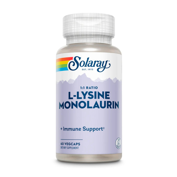 Solaray L-lysine Monolaurin 60 veg capsules