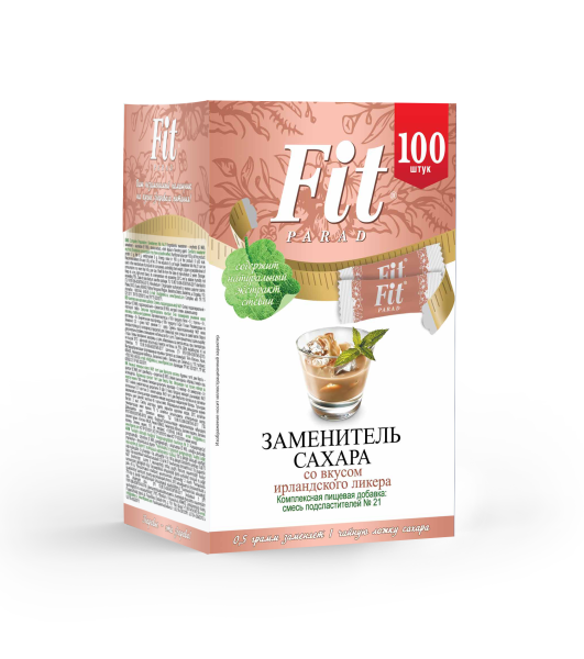 Fit Parad Заменитель сахара №21 50 гр 100 стиков (Ирландский ликер)