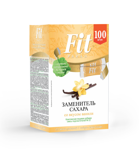 Fit Parad Заменитель сахара №22 50 гр 100 стиков (Ваниль)