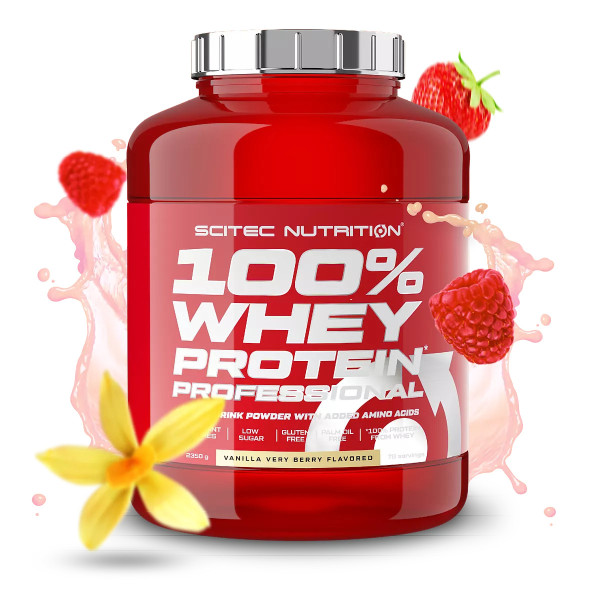 Scitec Nutrition 100% Whey Protein Professional 2350 grams (Ваниль-ягоды)