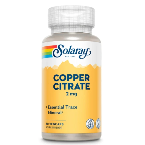 Solaray Copper Citrate 2 mg 60 veg capsules