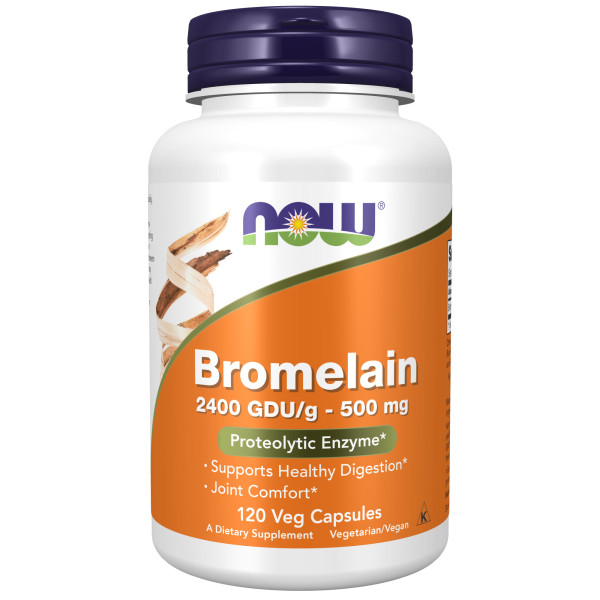 NOW Bromelain 500 mg 120 veg capsules