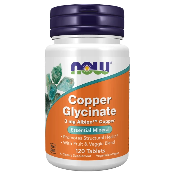 NOW Copper Glycinate 3 mg 120 tablets