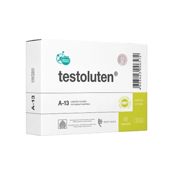 Peptides Testoluten А-13 0.215 g мужская репродуктивная система 60 капсул