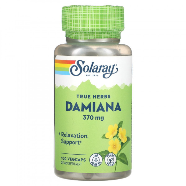 Solaray True Herbs Damiana 370 mg 100 veg capsules