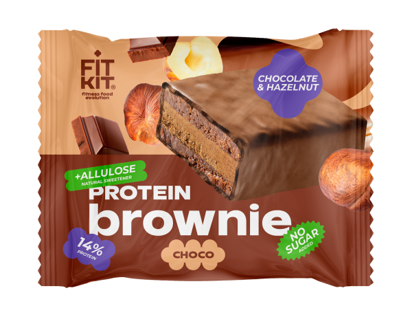 Fit Kit Protein Brownie Choco 50 grams (Шоколад-фундук)