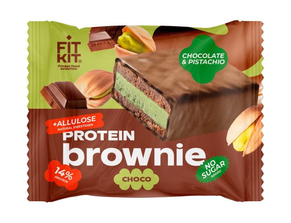 Fit Kit Protein Brownie Choco 50 grams (Шоколад-фисташка)