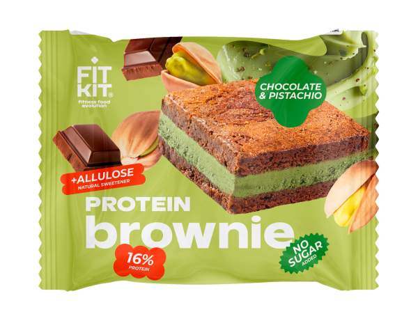 Fit Kit Protein Brownie 40 grams (Шоколад-фисташка )
